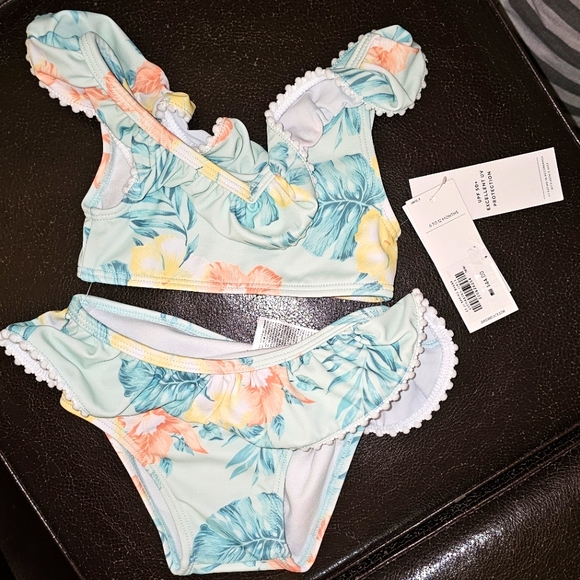 NWT! Janie and Jack baby girl 2pc swimsuit sz 6/12mos - Picture 1 of 3